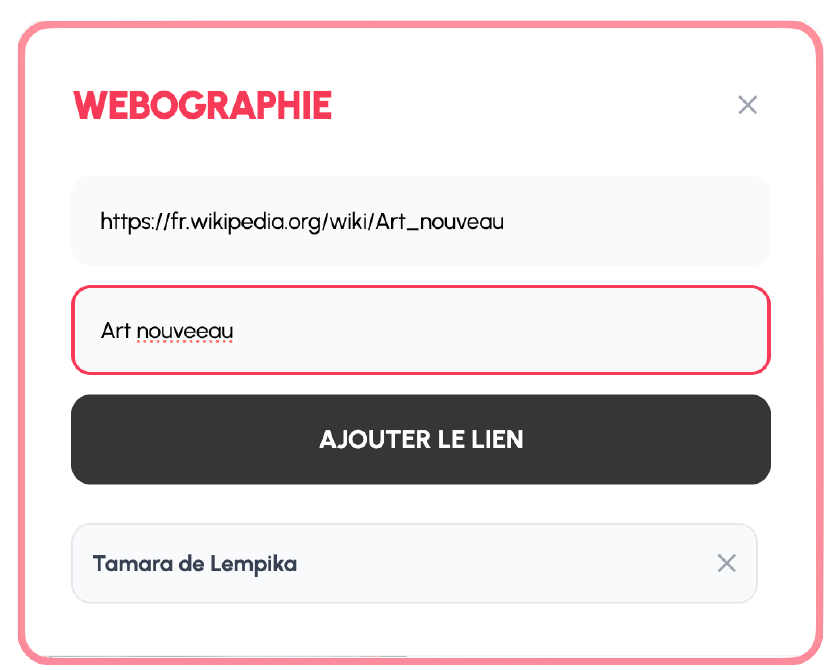 Fenêtre Webographie